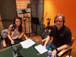 Emily Morris and Bill Nussey in the Freeing Energy recording studio